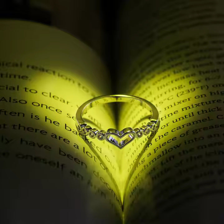Wholesale Hollow diamond heart ring
